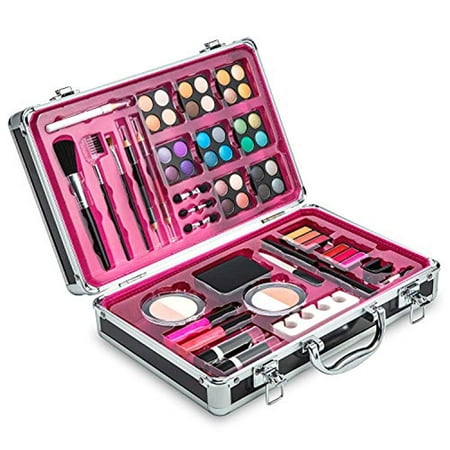 Vokai Makeup Kit Set - 32 Eye Shadows 6 Lip Glosses 2 Lip Gloss Wands 2 Lipsticks 1 Face Powder Duo 1 Blush Powder Duo 1 Mascara - Case with Carrying (Best Makeup Style For My Face)