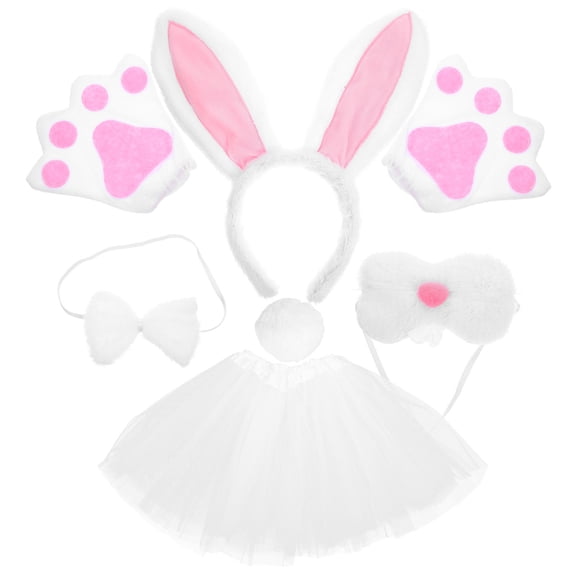 OULII Adorable Bunny Costume Set with Bow Tie and Headband for Easter 1Set