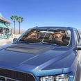 thumbnail image 2 of Renewold Funny Highland Cow Car Windshield Sunshade 2 Pack Foldable UV Ray Reflector Animal Driving Auto Front Window Sun Shade Visor Shield Shade, 2 of 6