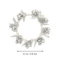 thumbnail image 2 of 4 Pieces Pillar Candle Rings Wreaths Candle Wreath Mistletoe Fall Wreath Modern Baseball Wreaths for Front Door outside Wreath Form Battery Operated Christmas Wreaths Roses Wreath, 2 of 3
