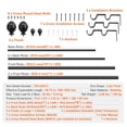 thumbnail image 5 of Double Rod Curtain Rods, 36-72 inches(3-6ft) Adjustable Length, Black Double Curtain Rods with Round Finials, 1" and 3/4" Diameter, Double Window Drapery Rod for Sheer and Blackout Curtains, 5 of 6