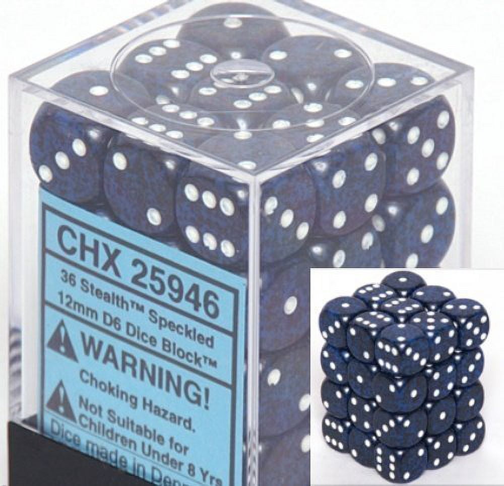 Chessex Speckled 12mm Würfel Set – 36 Stück D6 Mit Punkten, Farbe Lotus, Für Brettspiele & RPG