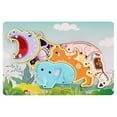 thumbnail image 2 of HILABEE Wooden Animal Puzzles Early Educational Animal Recognition Shape Matching Puzzle Hippo, 2 of 9