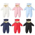 thumbnail image 4 of Cute Baby Clothes Newborn Boy Girl Snowsuit Winter Coats Infant Jumpsuit Bodysuits Registry Warm Hooded Suit, 4 of 6