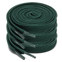 3pair 3/8" Double Layer Flat Athletic Shoe Laces Strings for Sneakers 24-72 Inch