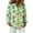 Green, variant on Women's Casual Hawaiian Print Button Down Shirt Long Sleeve with Collar Floral Design Top for Spring Summer Fashion Beach Party Outfit,White,2XL