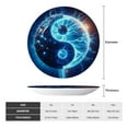 thumbnail image 2 of Honeii Blue Yin And Yang Print Elegant Bone China Decorative Plate, Porcelain Plate,Art Crafts,Ceramic Ornaments for Home Office Wall Decor-10in, 2 of 6