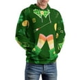 thumbnail image 5 of St Patrick's Day Pattern Men's Women Vintage 3D Hooded Sweatshirt - All-Season Loose Fit Streetwear, 5 of 6