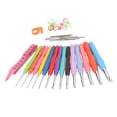thumbnail image 4 of Juego de ganchos de ganchillo, juego de ganchillo de tamaño completo de 37 piezas, manijas ergonómicas de goma suave para manos artríticas, kits de ganchillo para adultos principiantes, regalo para he, 4 of 14