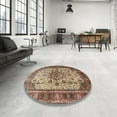 thumbnail image 3 of Ahgly Company Indoor Square Traditional Brownish Green Persian Area Rugs, 7' Square, 3 of 6