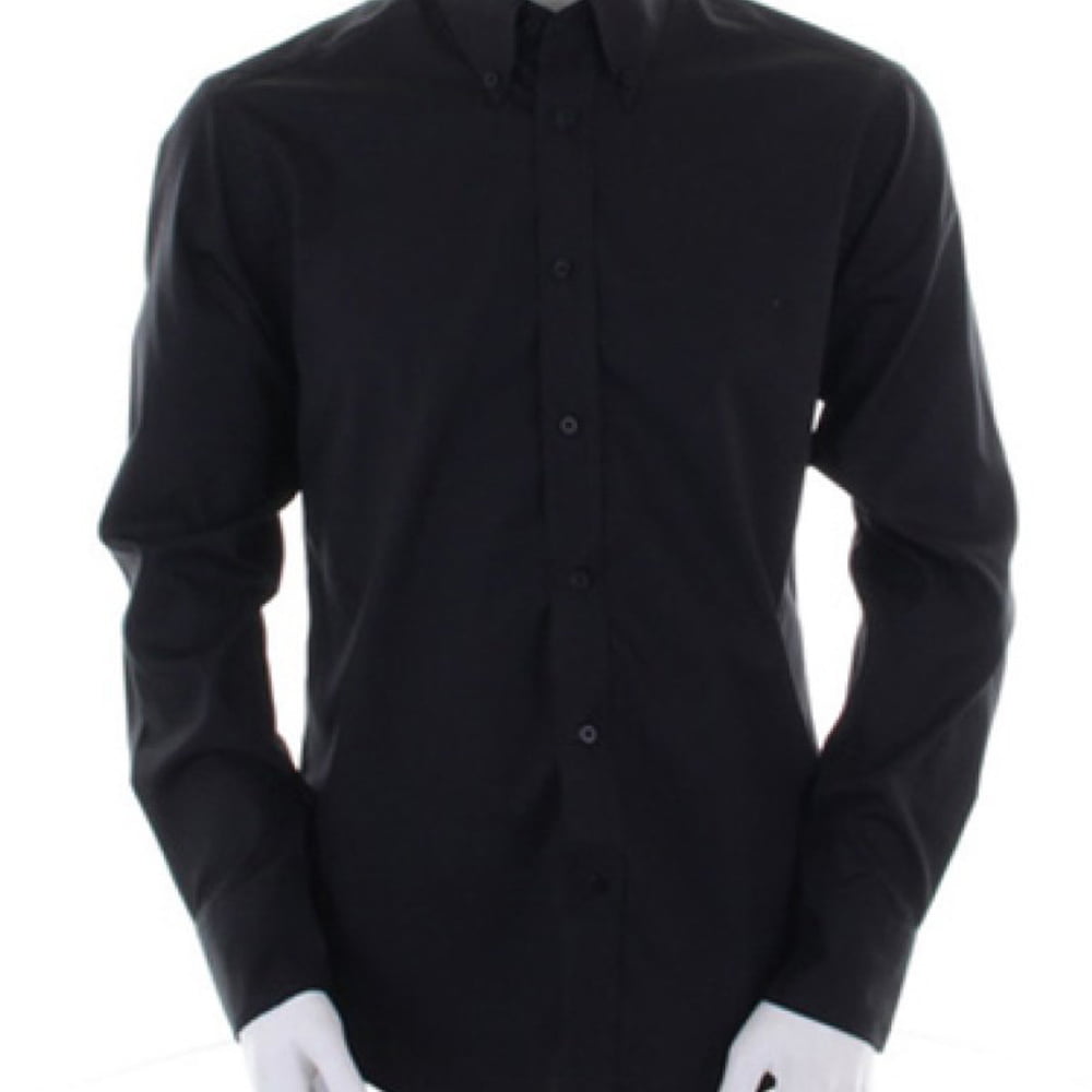 Tailored Fit Business Top Kustom Kit Men's Long Sleeve Poplin Shirt 