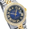 thumbnail image 3 of Pre-Owned Rolex Datejust 36MM 16233 Blue Roman Diamond Dial Diamond Bezel Two Tone Yellow Gold Jubilee Bracelet 1.35ct, 3 of 6