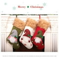 thumbnail image 2 of Ounissouiy Empaquetado de regalo de punto Medias de Navidad Calcetines de anciano sin rostro Aperitivos Colgante Colgante Árbol de Navidad Tejido Bolsa de Kits de decoración para fiestas Rojo Ounissouiy HA069855-02, 2 of 6