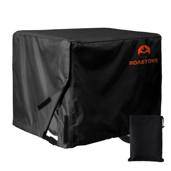 Roastove Housse Noire pour Génératrice Portable, Tissu 600D Robuste et Imperméable, Ajustement Universel 32” L x 24” L x 24” H - pour la Plupart