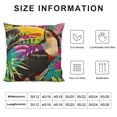 thumbnail image 6 of Nawypu Tropical Birds Throw Pillow Covers 2 pcs,Parrot Toucan Leaves Hibiscus Flowers Cushion Cases Decorative Pillow Cases for Couch Sofa Bedroom White, 6 of 6