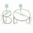 thumbnail image 5 of CQSXDA Round Coffee Table Set  32.68 Inch & 16.93 Inch Diameter For Living Room And Bedroom, Black, 5 of 20