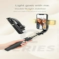 thumbnail image 4 of Q08 Stabilizer Smartphone Bluetooth Selfie Stick Mini Gimbal Tripod with Led Fill Light Black Dual Lamp Stabilizer, 4 of 5