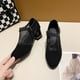 thumbnail image 5 of Qarigey 1 par de zapatos de verano para mujer, sandalias transpirables de tacón bajo, accesorio para calzado Calzado pez negro Tamaño 37, 5 of 6