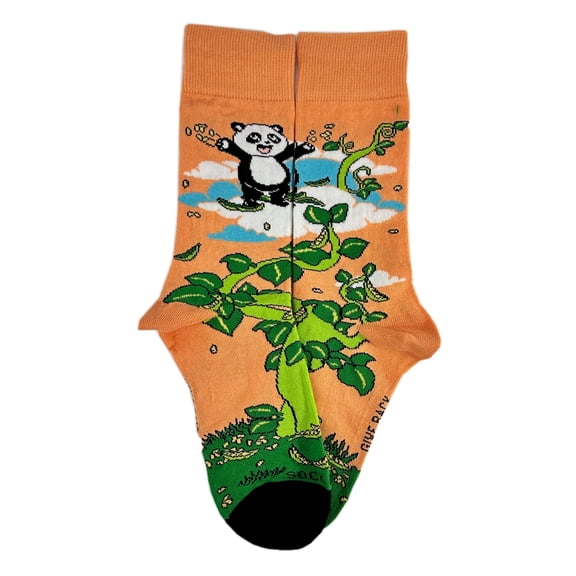 Panda and the Beanstalk Socks from the Sock Panda (Adult Small - Shoe Sizes 2-5)