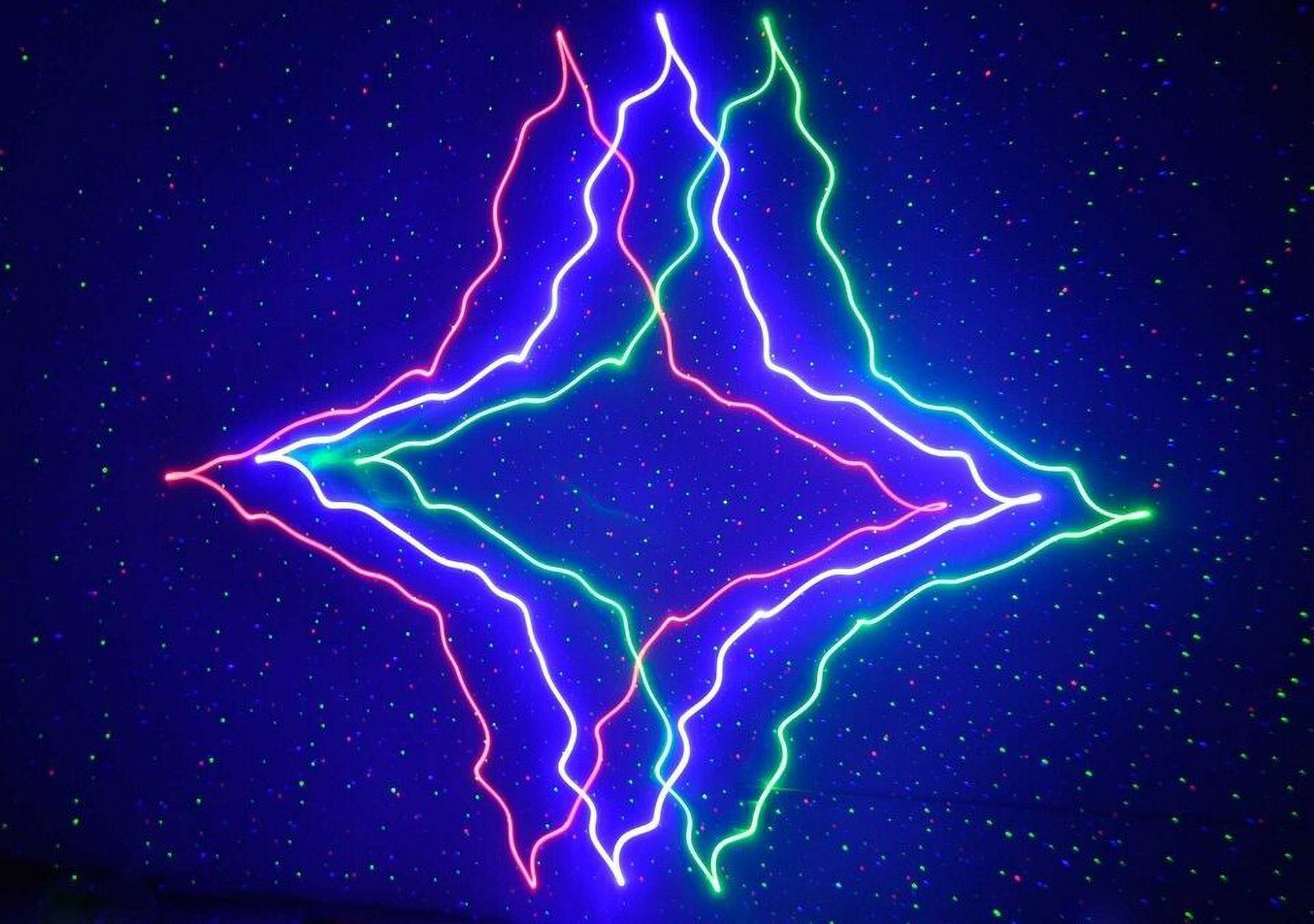830mw RGB Laser Beam Bar Stage Light Gobo Star DJ Lighting 4in1 Multi Effections