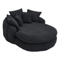 thumbnail image 2 of Aukfa Oversized Bean Bag Sofa, 59.84" Deep Sleeper Chaise with 5 Pillows, Chenille, Black, 2 of 9