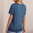 thumbnail image 4 of Mittory Womens Tops Short Sleeve Button Side Asymmetrical Shirts Tunics Basic Fashion Summer Clothes, 4 of 7