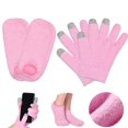 thumbnail image 1 of Guantes de Spa con pantalla táctil, calcetines y guantes de Gel hidratante, conjunto para curar la piel seca y agrietada, tratamiento de reparación, cuidado de la piel, 1 of 5