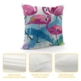 thumbnail image 4 of YINGXI  Watercolor Flamingos Pillowcases Abstract Animal Art Painting Pillow Case Decorative Throw Pillow Cover for Home Sofa Office 20x20in, 4 of 5