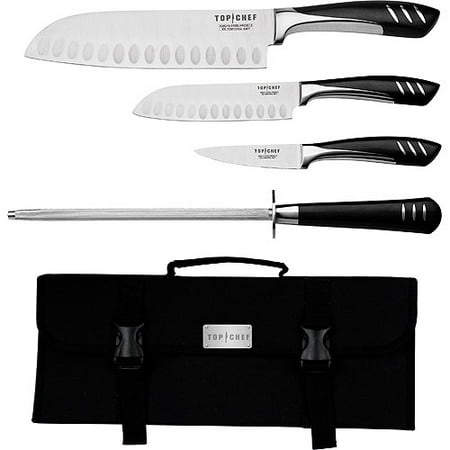 Kitchen Master Piece Ribbed Knife Set Black Kitchen Master Piece Ribbed Knife Set Black