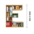 thumbnail image 3 of CuiLiyq Bookcase Hanging A to Z Letter Shaped Bookshelf Pendant, Christmas Tree Hanging Decorations, Acrylic Ornament Xmas Decor (Acrylic, Letter-E), 3 of 6