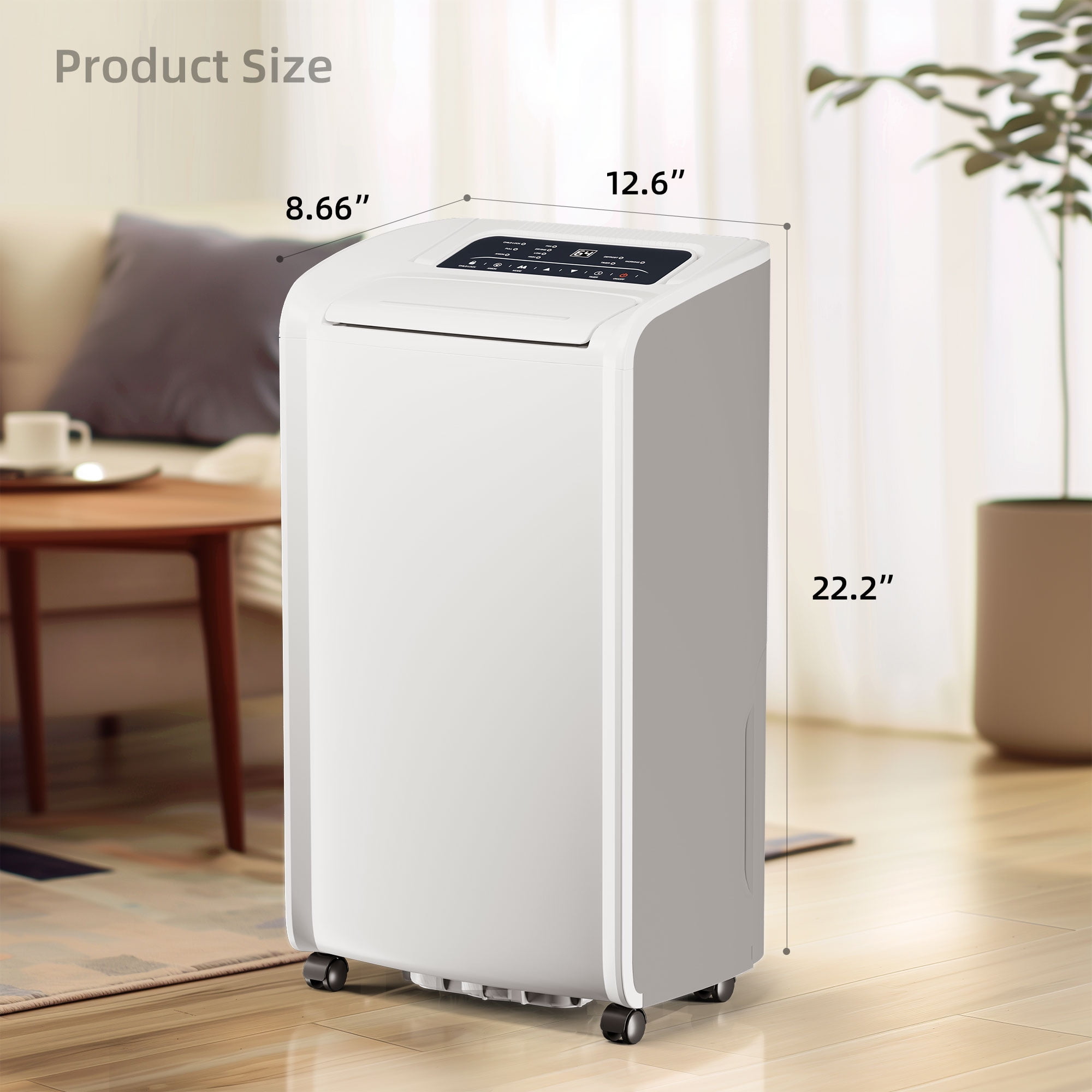 Rocyis Small Compressor Dehumidifier, 70 Pints, Programmable, Purifier for Home, 4,500 Sq. Ft.