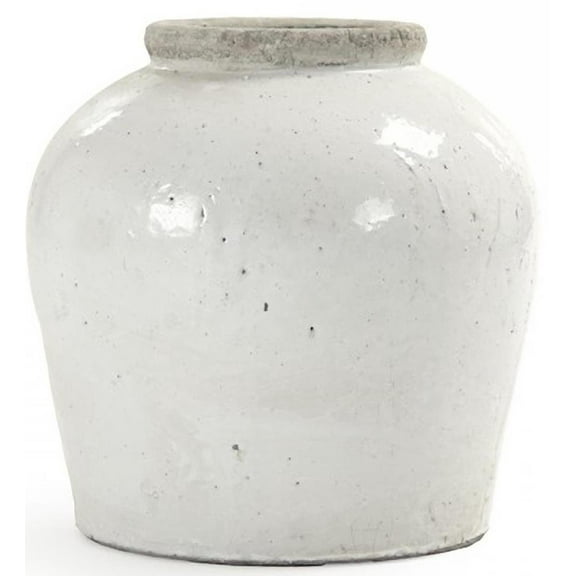 Jar White Black Blue Pottery Ceramic New ZT-97