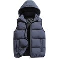 thumbnail image 1 of LAICAIW Men's Quilted Winter Vest Outdoor Removable Hooded Padded Puffer Vest, 1 of 6