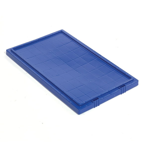 Lid for Stack And Nest Shipping Containers SNT180, SNT185, Blue, Lot of 6
