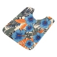 thumbnail image 3 of IAUYY Set of 2 Inch Bath Mat Thick Soft Plush Shower Mat TPR Backing Material Non Slip Bath Mats for Bathroom for Tub Shower Hotel Orange Tropical Leaves, 3 of 9