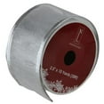 thumbnail image 2 of Northlight Textured Silver Christmas Wired Craft Ribbon 2.5" x 10 Yards, 2 of 4