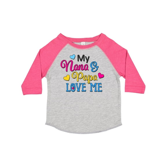 Inktastic My Nana and Papa Love Me with Hearts Boys or Girls Toddler T-Shirt