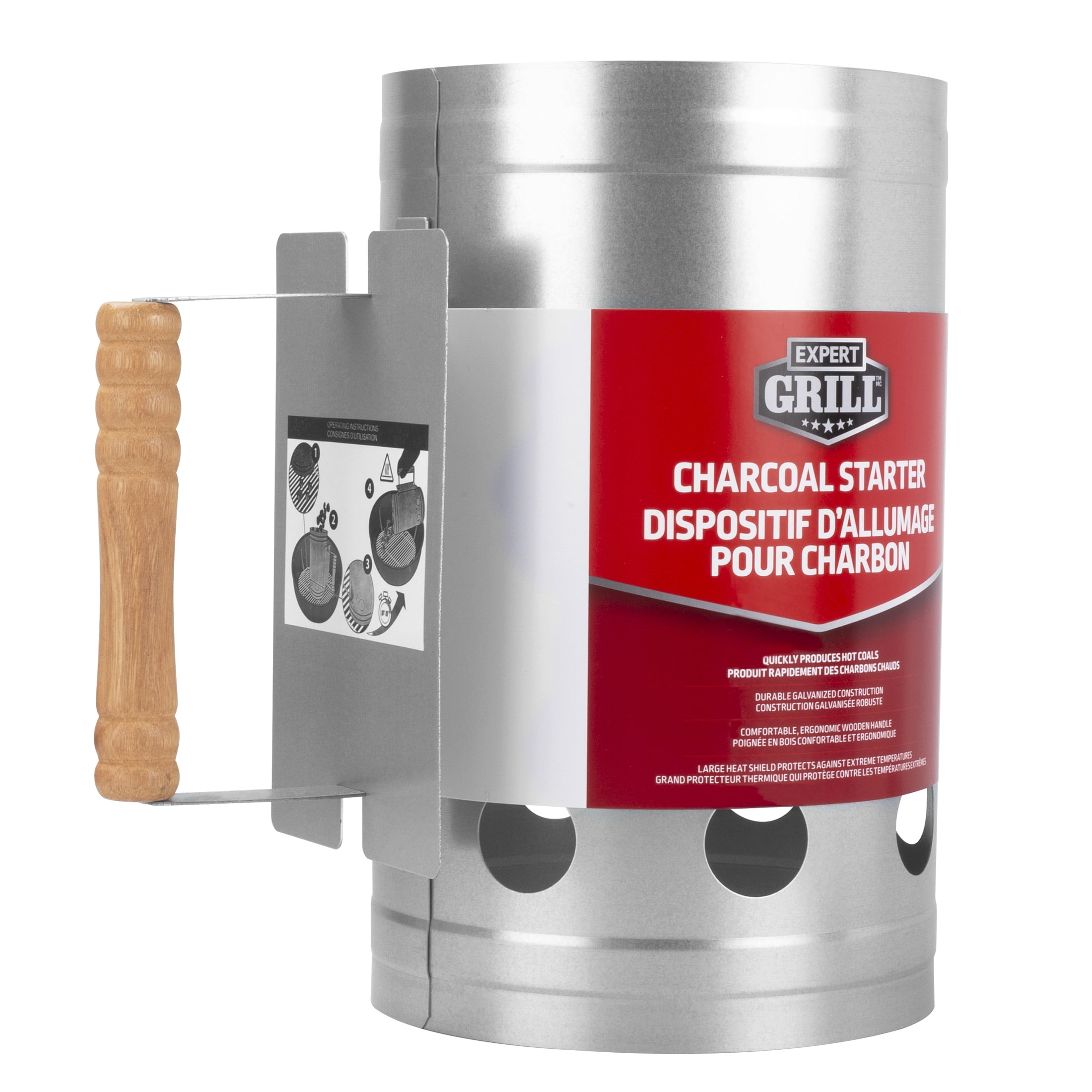 EXPERT GRILL PL Heavy Duty Deluxe cheminée au charbon démarreur DISPOSITIF D’ALUMAGE POUR CHARBON