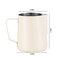 thumbnail image 3 of Sentmoon Mousseur à Lait - Tasse Mousseur à Lait avec Collation des Grades Claire - Accessoires pour Machine à Cappuccino en Acier Inoxydable 304 - Carafe à Lait avec Poignée Isolée Aubaines du Jour Liquidation Prime, 3 of 7