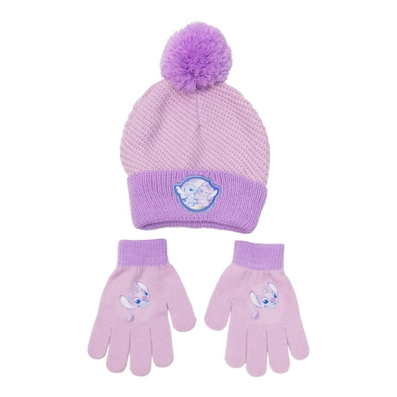 Lilo and Stitch Girl's Beanie Hat and Glove Set