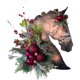 thumbnail image 1 of Guirnalda de cabeza de caballo de doma navideña ANGGREK decoración de madera Multicolor 40x36x3cm, 1 of 8