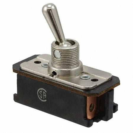 

TE Connectivity / Alcoswitch Brand 7320K2 Switch Toggle - DPST - Baton Lever Screw - 16A - 250VAC - 250VDC - 745.7VA - Panel Mount with Threads.