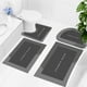 thumbnail image 5 of Juego de 4 alfombras de baño, tamaño grande, súper absorbentes, lavables en seco, antideslizantes, fáciles de limpiar, ideales para cualquier hogar, hotel, ducha, alfombra de baño de poliéster., 5 of 6