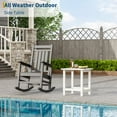 thumbnail image 6 of Weather Resistant HDPE Adirondack Square Outdoor Side Table, 17" Small Patio End Table for Garden, Balcony, Porch and Poolside, UV-Proof, No-Tools Assembly, Eco-Friendly Recycled Plastic, 6 of 8