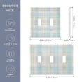 thumbnail image 3 of Dailycode Light Switch Plate Covers 3 Gang Wall Plate Plastics Outlet Covers for Kitchen Home Office Decor Soft Blue and Beige Plaid, 3 of 8