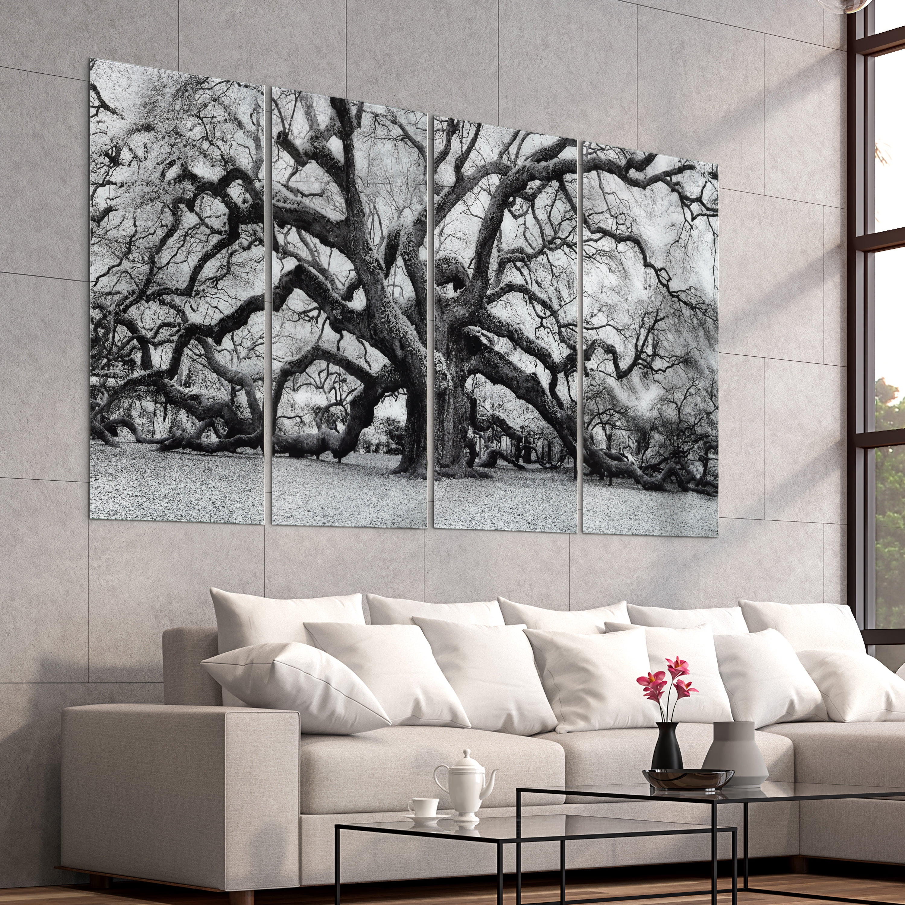 Growth ABCD 36 in x 72 in Mixed Media Art, by Empire Art 4 Count