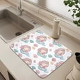 thumbnail image 6 of Dish Drying Mat Absorbent Dish Drainer Kitchen Counter 15.7x11.8inch Dish Drying Pad for Countertops Sinks Draining Racks Pastel Colors Mermaid, 6 of 9