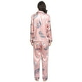 thumbnail image 3 of Womens Silk Satin Pajamas Set Floral Print Polka Dot Sleepwear Autumn Spring Silk Satin Loungewear Pajamas Set, 3 of 9