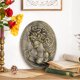 thumbnail image 5 of Sungmor Decoración Arte Pared Vintage de Hierro Fundido, Placa en Relieve de Mujer Clásica Ornamentada en Óvalo, Adorno Decorativo Pared Escultura Antigua para Hogar/Jardín, Acabado Dorado Rústico, 5 of 8
