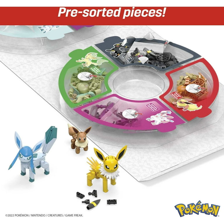 MEGA Pokemon Building Toy Kit Eevee Evolution Set (470 Pieces) with 9  Figures for Kids 